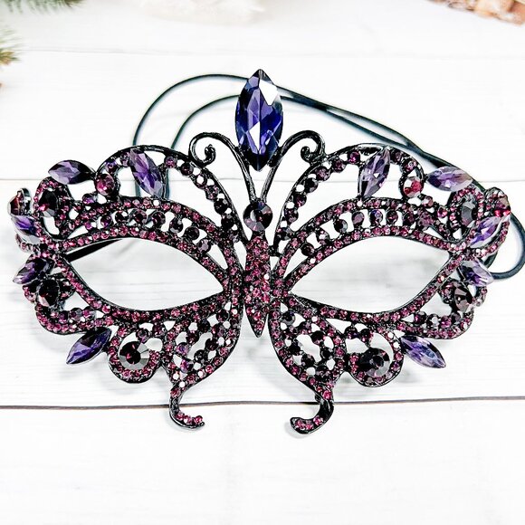 Elegant Purple Butterfly Face Mask - Picture 7 of 7